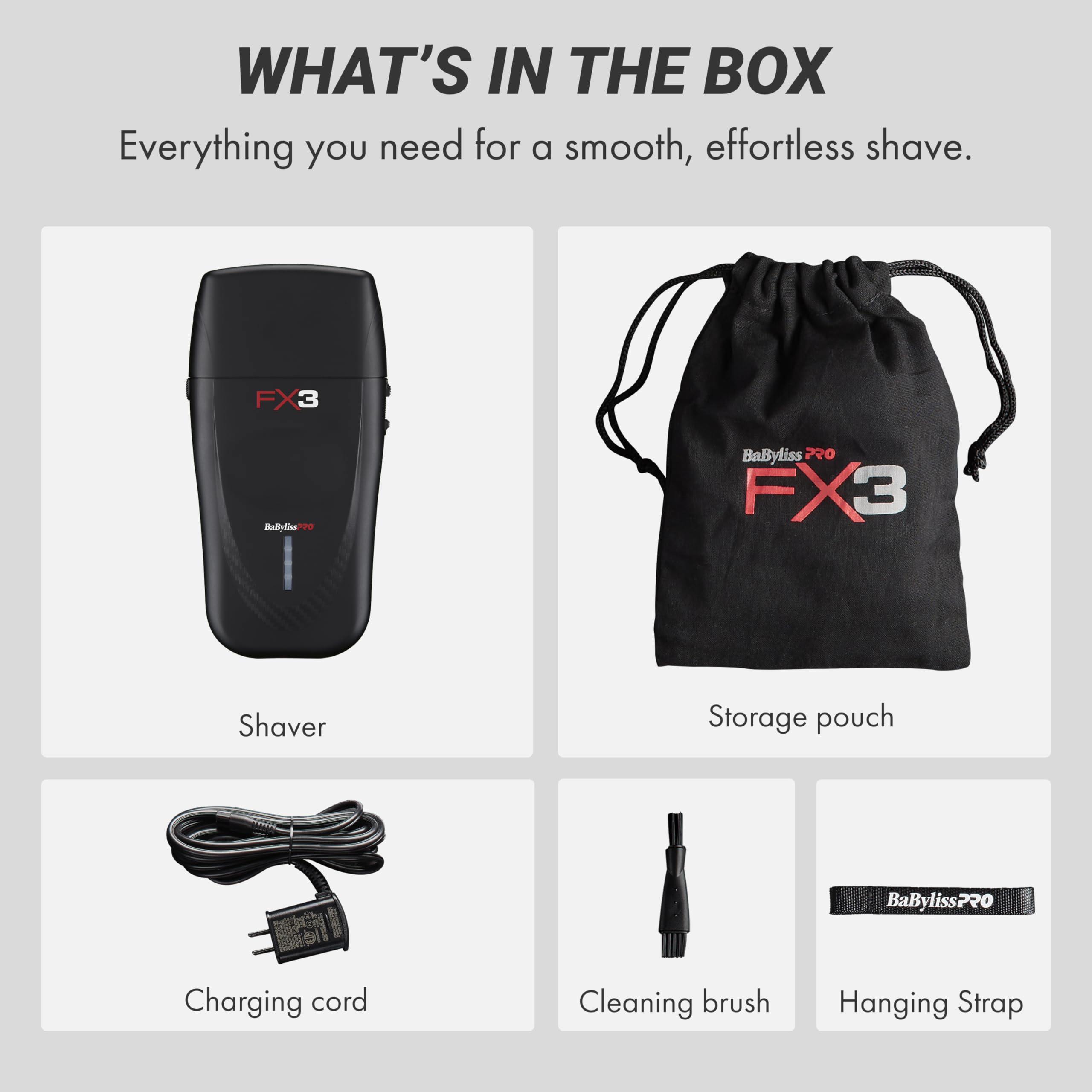 BaBylissPRO Barberology Double Foil Shaver FXX3SB FX3 Professional High-Speed Electric Shaver