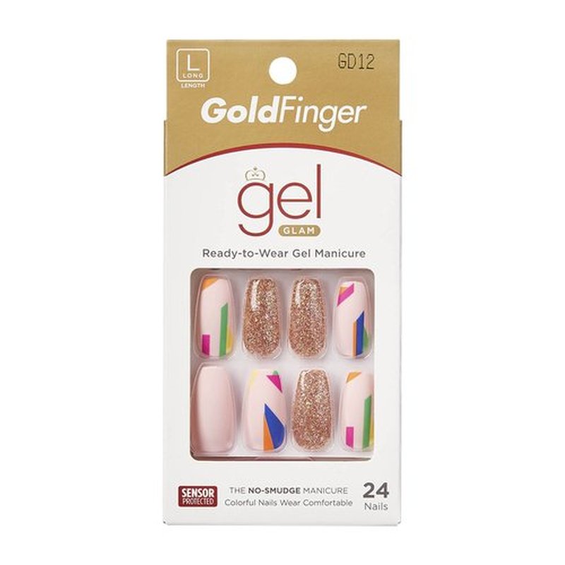 GoldFinger Gel Glam Design Nails (GD12)