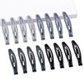 Cptots 16 PCS Snap Hair Clips Metal Barrettes for Women Non Slip Barrettes for Thick and Thin Fine Hair,Bright Black Multiple Gray,2.36 x 0.43 Inches.