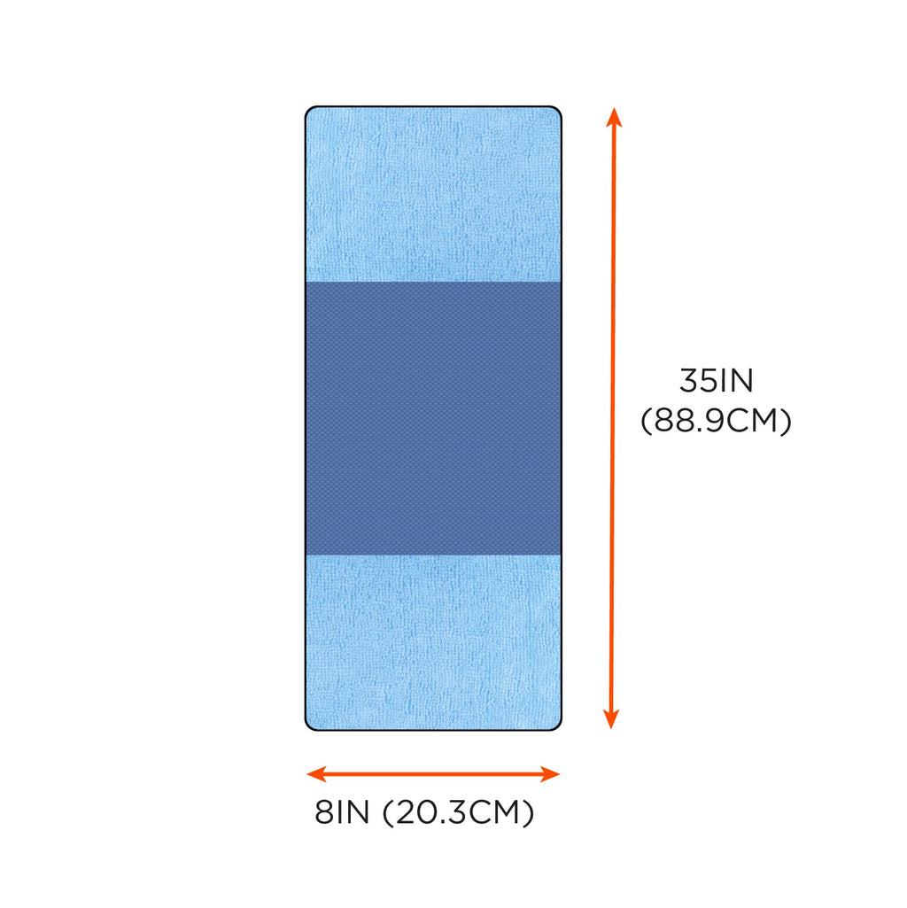 Ergodyne Chill Its 6604 Cooling Towel, Long Lasting Cooling Relief, Microfiber Cleaning Cloth Ends 35.00" x 8.00"