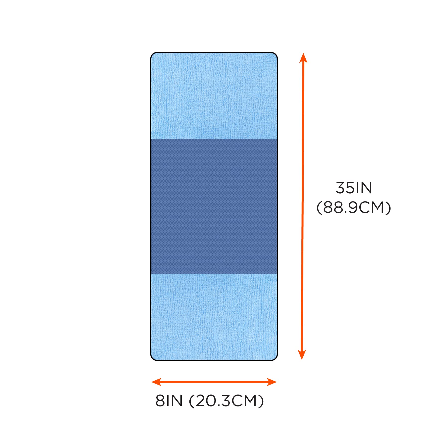 Ergodyne Chill Its 6604 Cooling Towel, Long Lasting Cooling Relief, Microfiber Cleaning Cloth Ends 35.00" x 8.00"