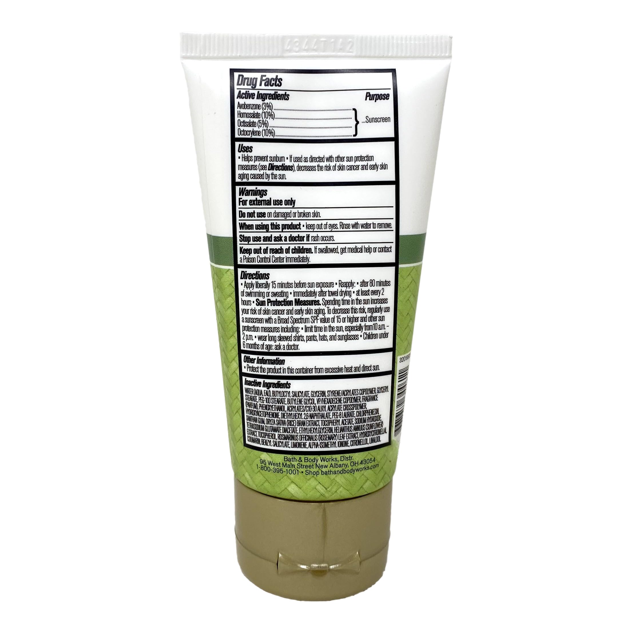 Bath & Body Works Waikiki Beach Coconut SPF 50 Sunscreen Lotion 2 Pack Travel Size with a Natural Oats Sample Soap