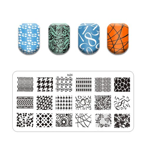 FingerAngel Mix Design Nail Art Stamping Stamp Plates with Template Holder Set Manicure Tools Nail Art Templates Stencils Set（21Pcs Set with Case