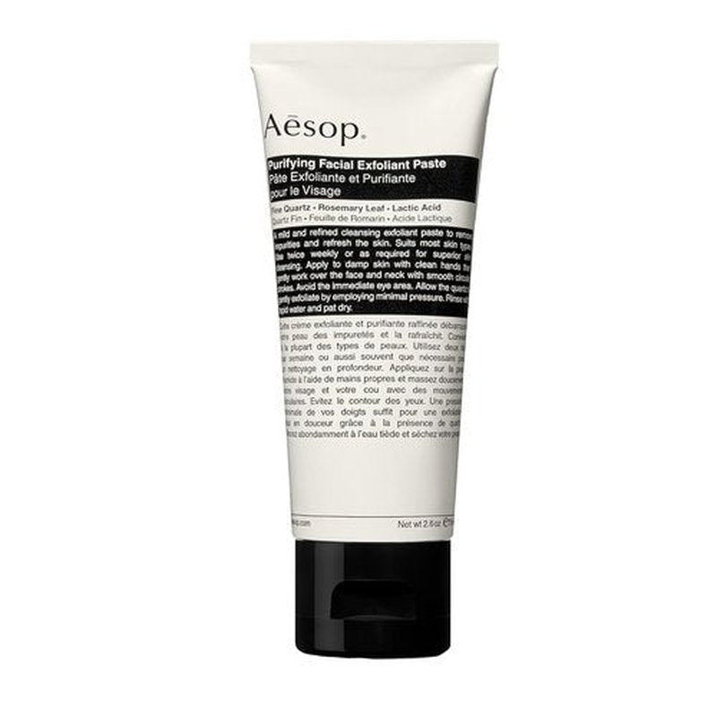 Aesop Purifying Facial Exfoliant Paste - Refreshing Cream Cleanser with Fine Quartz & Rosemary | 2.6oz / 75mL