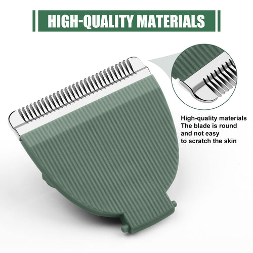 2 Pack Replacement Blades for Meridian Trimmer, Hygienic Ceramic Replacement Blades Compatible with Meridian The Trimmer (Onyx & Sage), Green