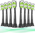 Aoremon Sonicare Toothbrush Replacement Heads - Compatible with Philips W2, W3, C1, G2 | Black