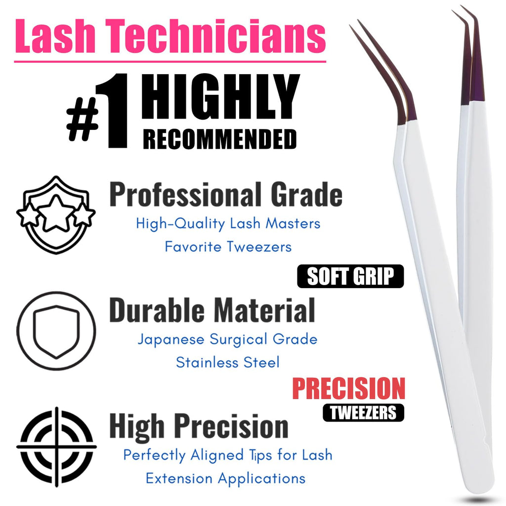 My Lash Tools New Isolation Lash Tweezers For Eyelash Extensions Best for Individual Isolation & Classic Lashes Japanese Stainless Steel Lightweight Precision Lashing Twisers (CEC-JP/01)