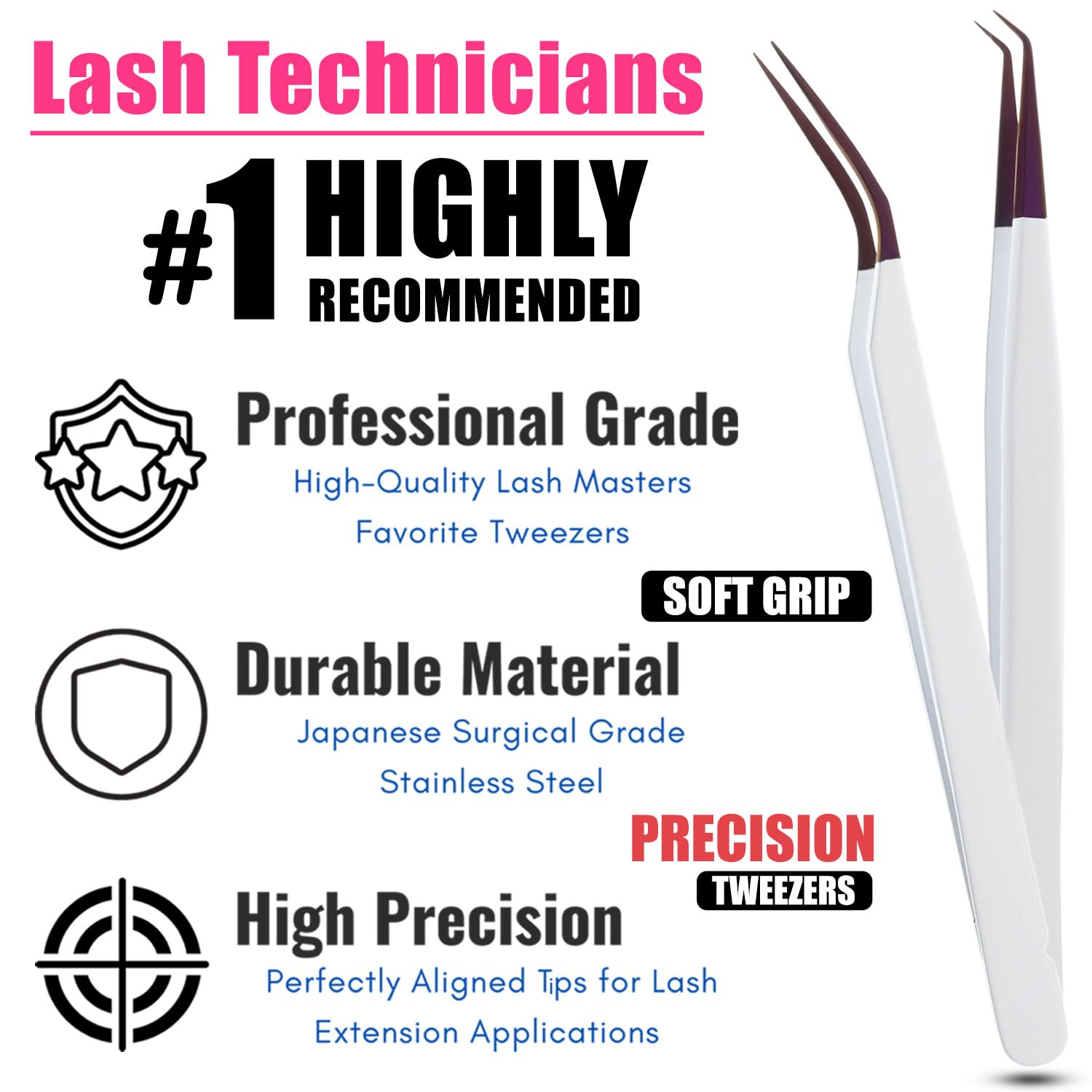 My Lash Tools New Isolation Lash Tweezers For Eyelash Extensions Best for Individual Isolation & Classic Lashes Japanese Stainless Steel Lightweight Precision Lashing Twisers (CEC-JP/01)