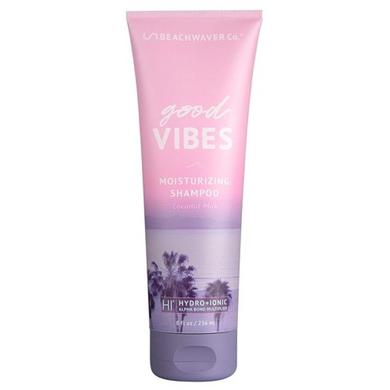 Beachwaver Co. Good Vibes Shampoo - Coconut Milk Hydration & Shine | Infused with Shea Butter (8 Fl Oz)