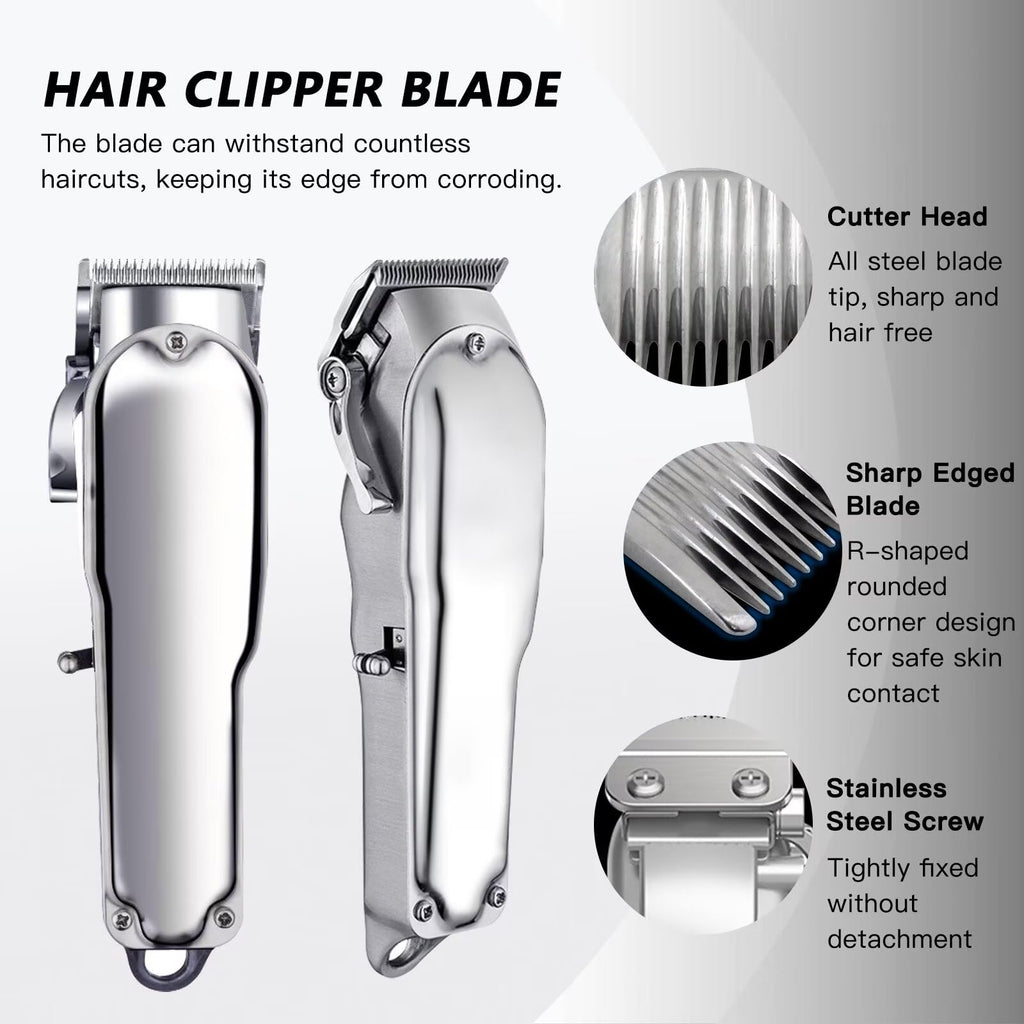 Upgraded Steel Hair Clipper Blades 2 Pack for Wahl 5Star Senior(#8545/ Magic Clip (#8451/#8148/ Reflections Senior(8501)