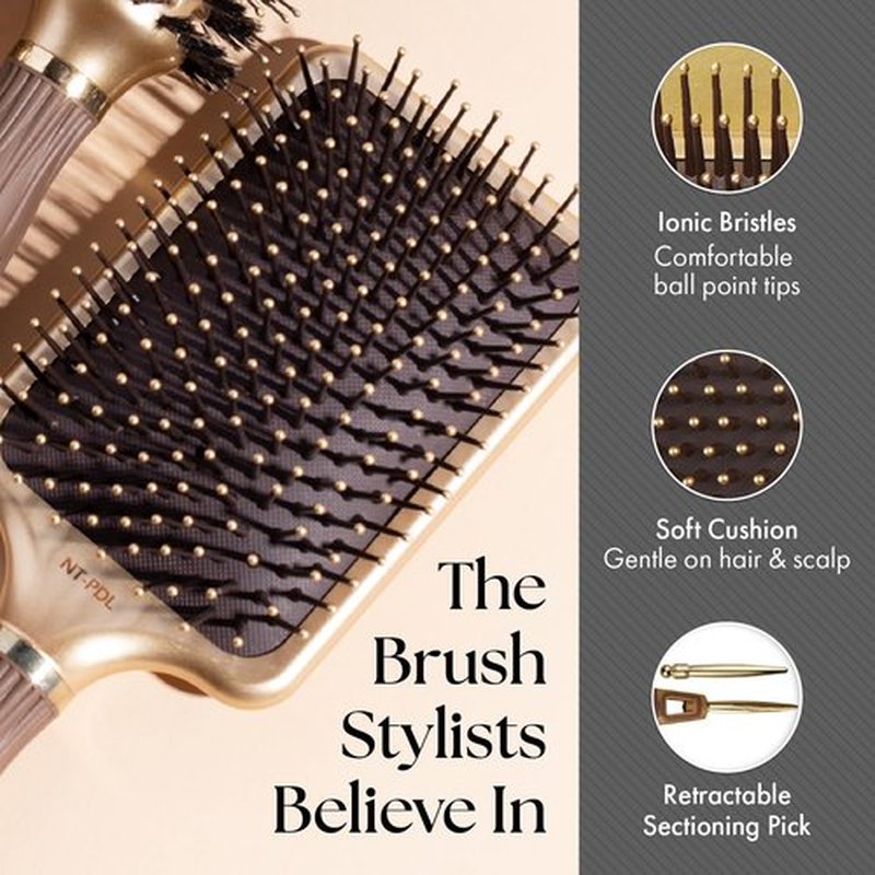 Olivia Garden Ceramic Ion Nano Thermic Hair Brush - Professional Styling Tool for All Hair Types