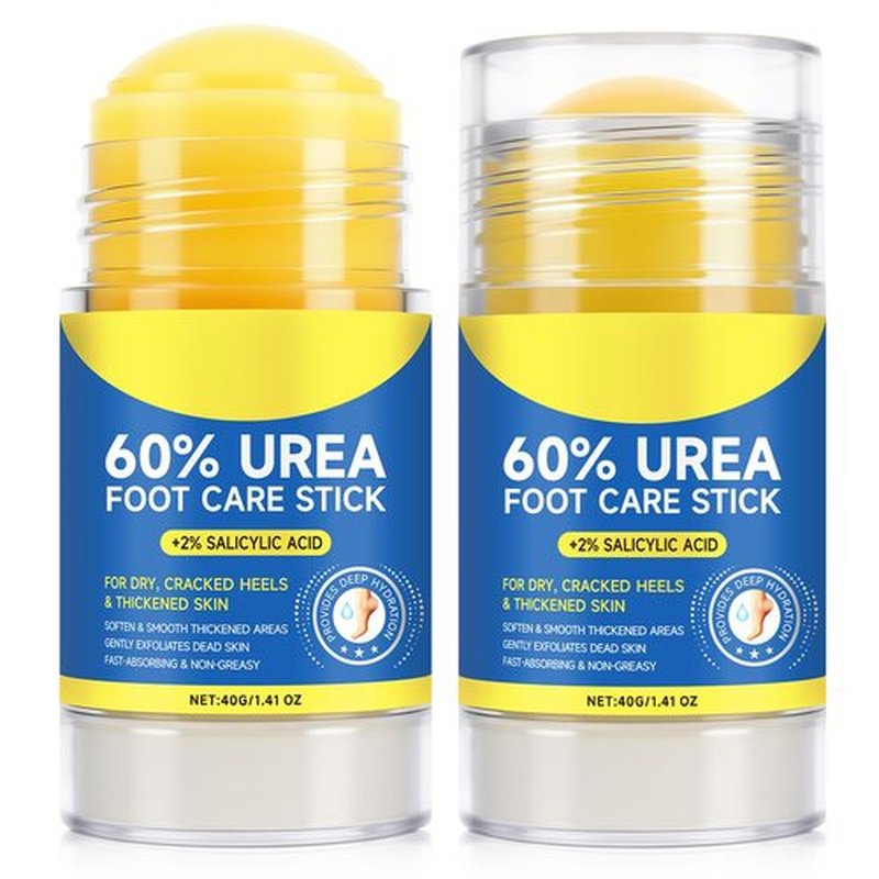 QYCOTXYR 60% Urea Cream Stick plus 2% Salicylic Acid,Foot Cream Moisturizer for Dry Cracked Feet,Maximum Strength Urea Foot Cream,Dead Skin Remover Foot Balm 2PACK