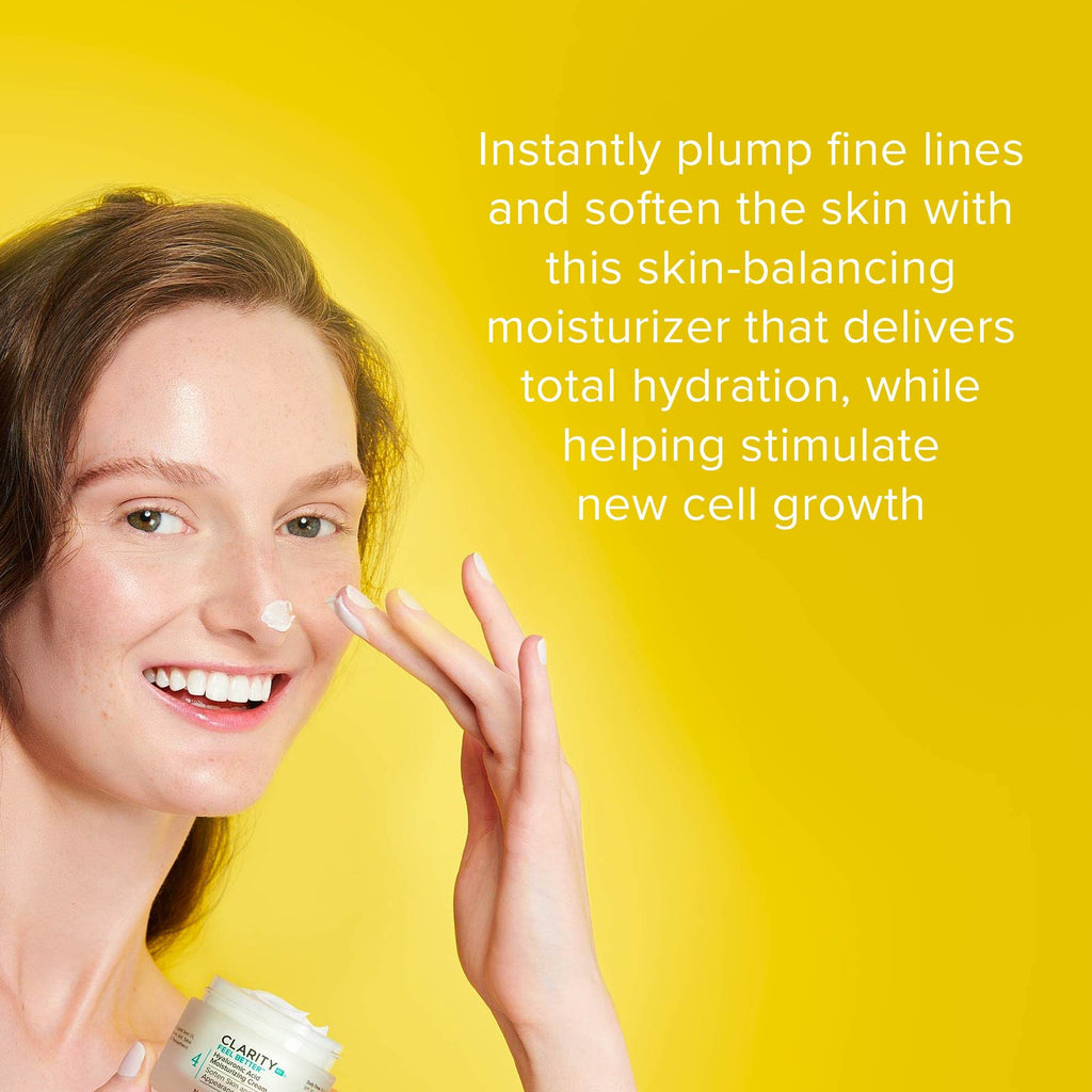 ClarityRx Feel Better Hyaluronic Acid Face Moisturizer, Natural, Plant-Based Moisturizing Cream with Jojoba Oil & Hyaluronic Acid for Hydration, Smooths Dry, Aging Skin, No Parabens, All Skin Types