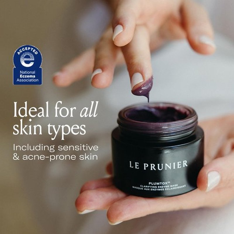 Le Prunier Plumtox™ Clarifying Enzyme Face Mask | Gentle Exfoliating AHA BHA PHA Treatment with Midnight Muir® Plum Extract | Hydrating Brightening Pore Refining Vegan Clean Skincare | 2 fl oz