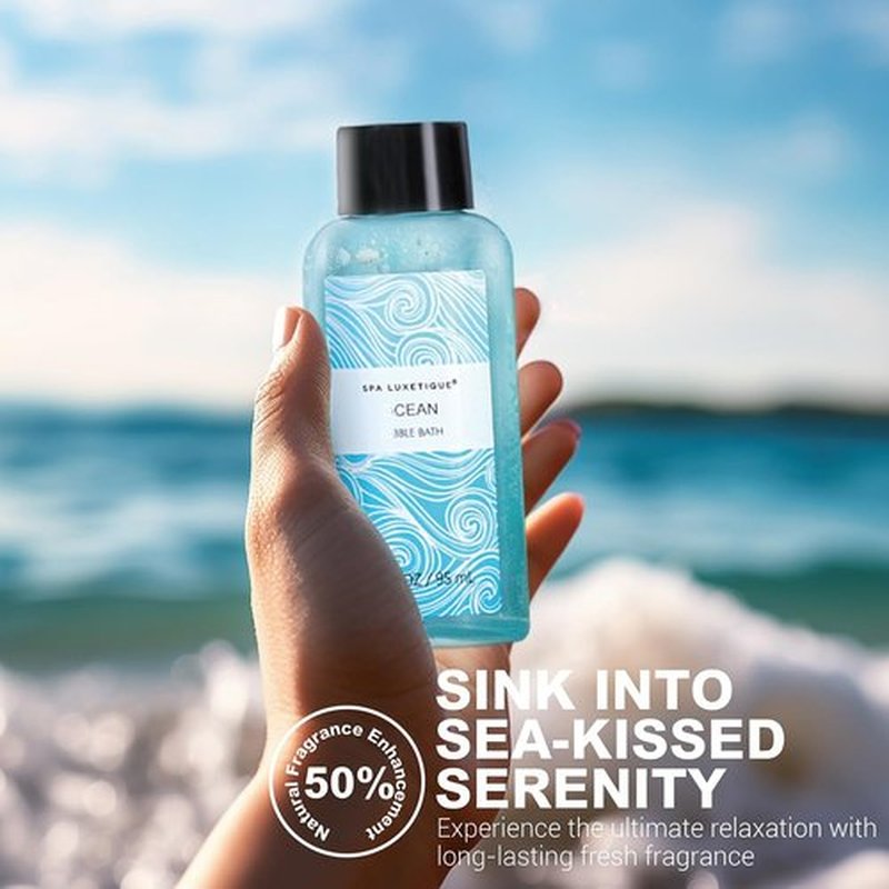 Spa Luxetique Ocean Spa Gift Set for Women - Indulging Body Lotion, Shower Gel & Bubble Bath
