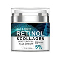 Retinol Collagen Cream for Face with 5% Hyaluronic Acid Anti-Aging Cream Anti-Wrinkle Reduce Fine Lines Lifting and Firming 24-Hour Facial Care Suitable For All Skin Types