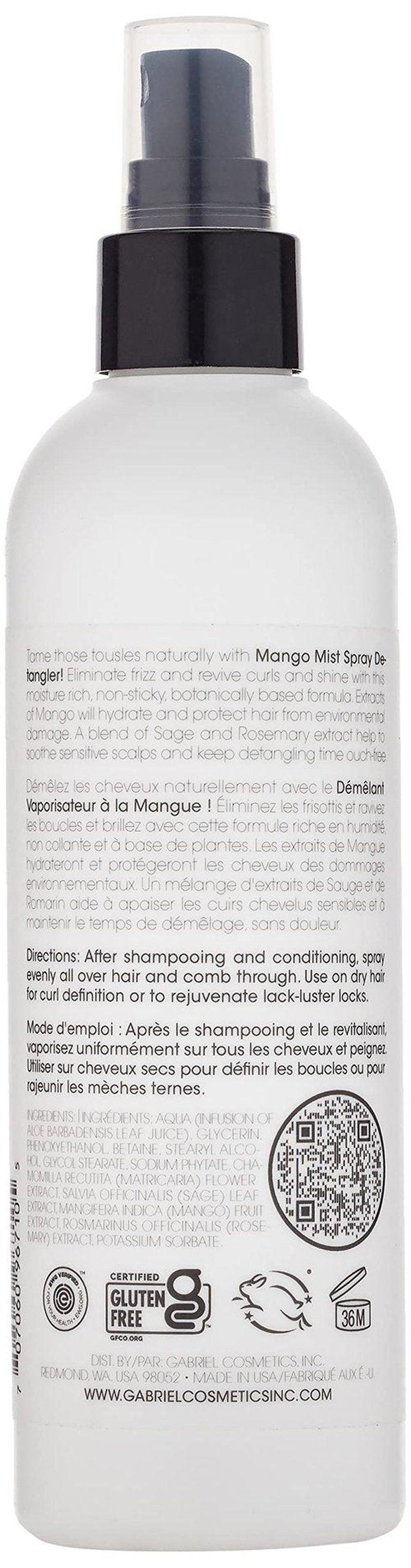Clean Kids Naturally Mango Mist Spray Detangler, EWG Verified (8 Fl oz)