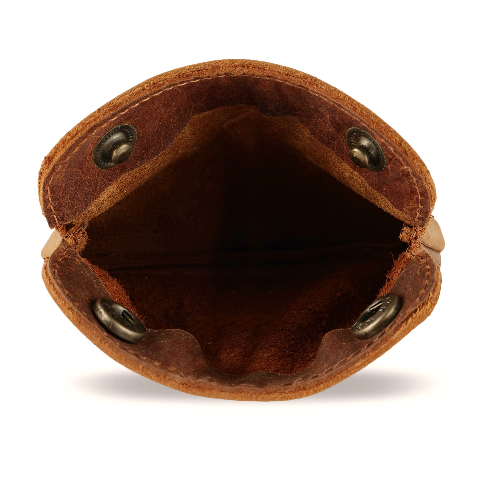 CestAntiQ Leather Double Clasp Pouch Coin Purse Organizer
