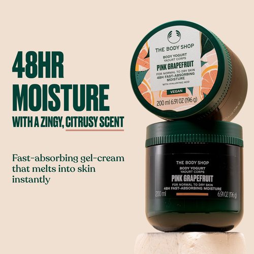 The Body Shop Pink Grapefruit Body Yogurt For Normal To Dry Skin 6.91 Ounces