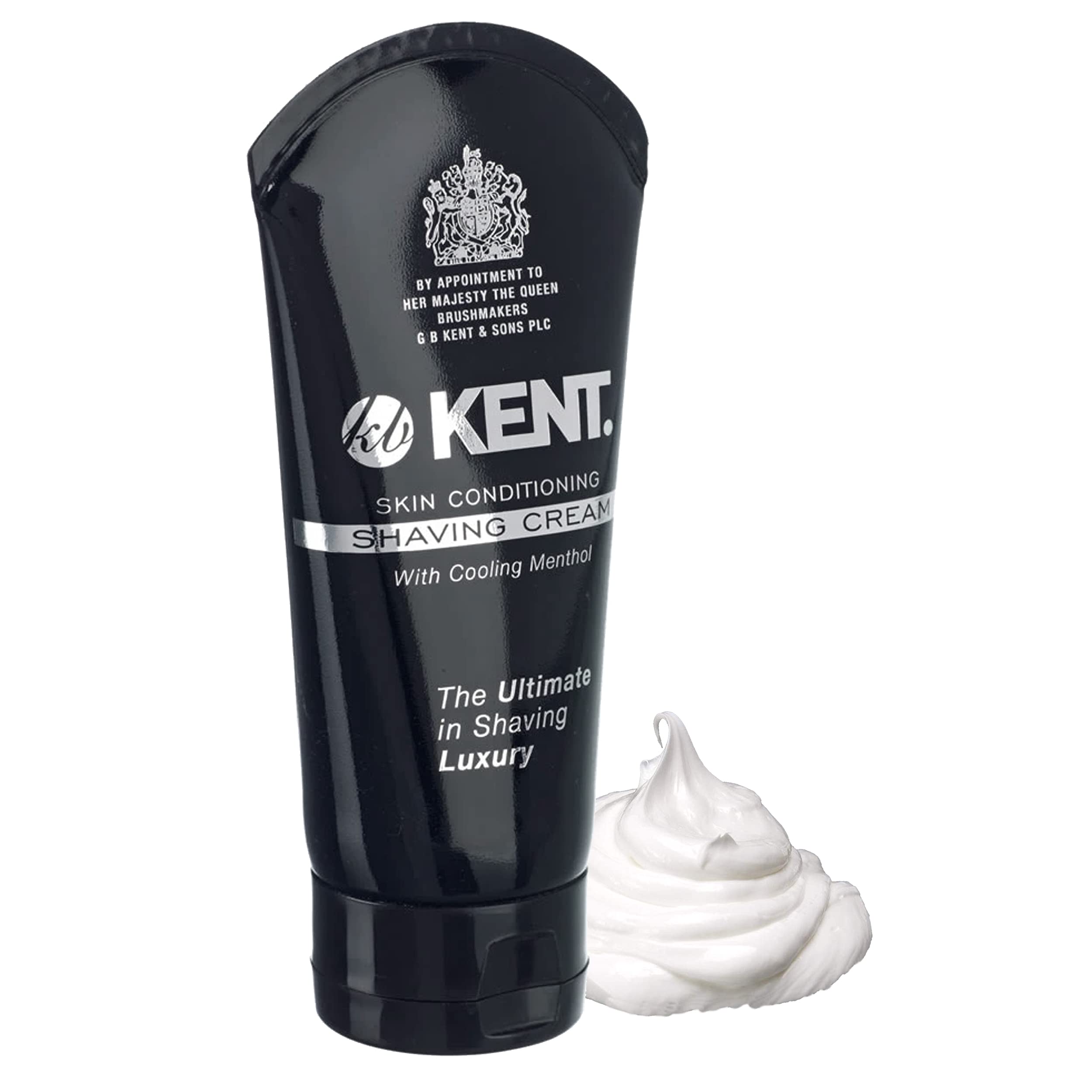 Kent SCT1 Shaving Cream Tube for Smooth Cooling Menthol Shave Cream, No More Nicks, Cuts or Razor Burn, Perfect Size for Travel or Home, Great for Sensitive Skin and all Skin Types