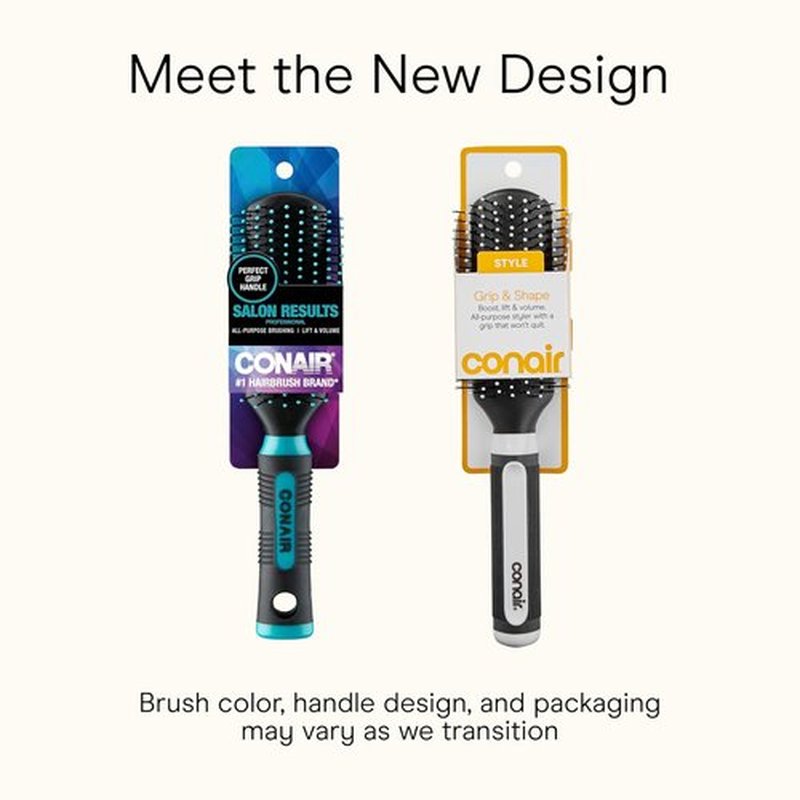 Conair Salon Results Detangling Hairbrush - Effortless Styling for All Hair Types | Nylon Bristles