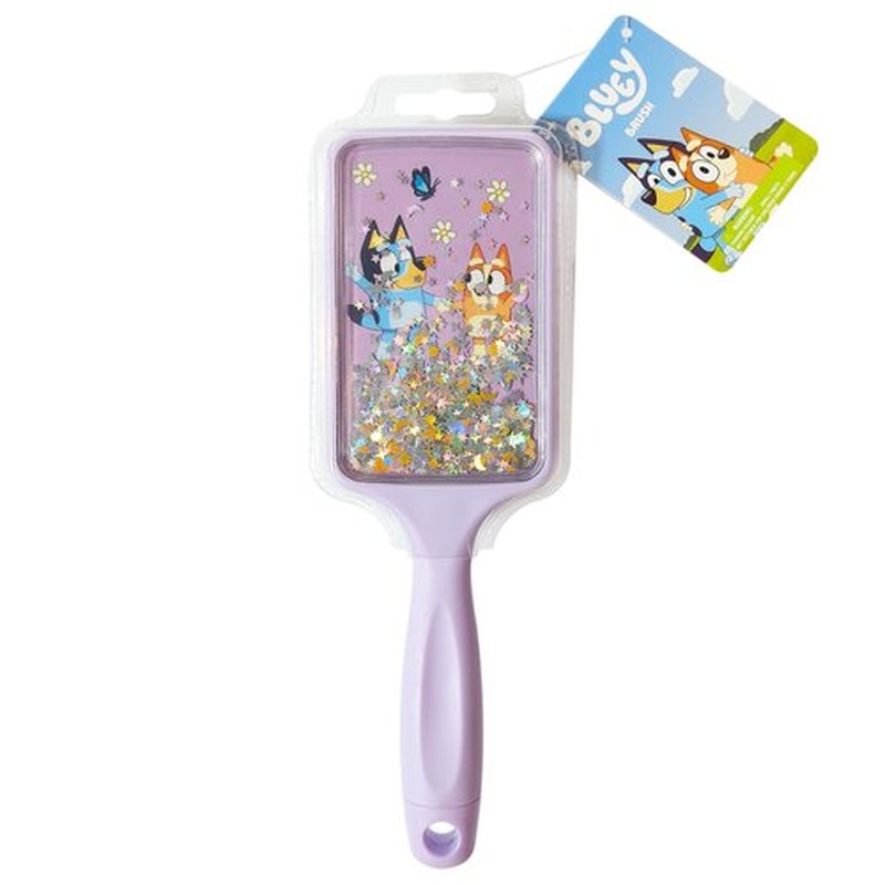 LUV HER Licenced Bluey Kids' Detangling Confetti Hair Brush - Fun Design with Bluey & Bingo - Gentle on Wet & Dry Hair - Ideal for Kids Ages 3+ - Makes Hair Care Enjoyable and Simple