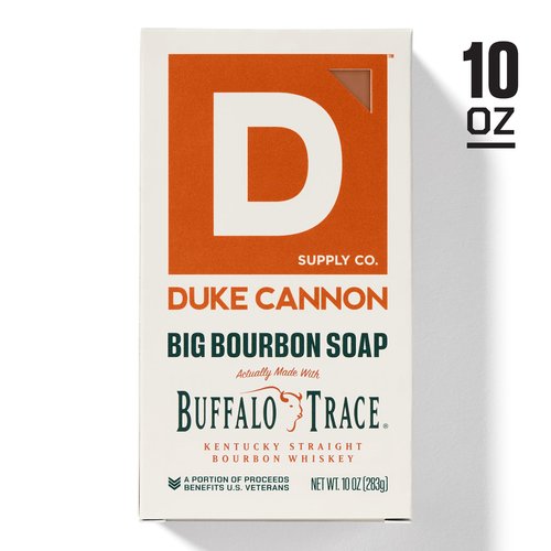 Duke Cannon Big Brick Bar Soap for Men 3-Pack – Extra Large Bars – American Bourbon Scent – Natural Men's Body Cleansing Bar – USA-Made with Global Materials, Long-Lasting Exfoliating Soap -10 oz