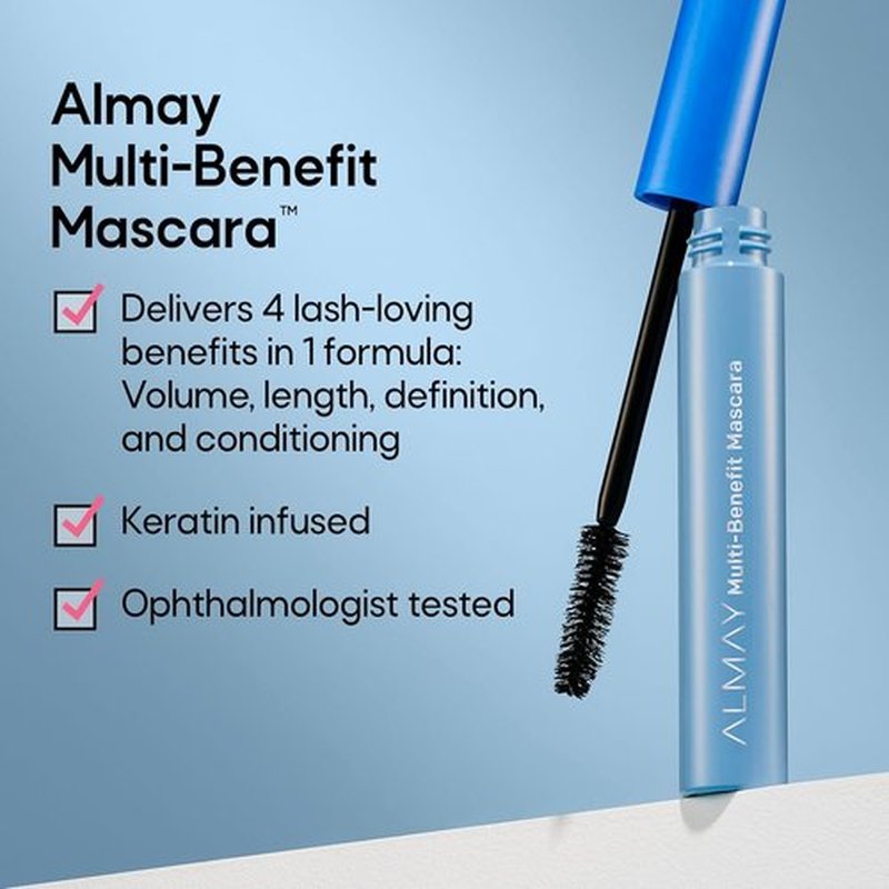Almay Multi-Benefit Mascara & Eyeliner Duo - Versatile Black Brown Value Pack