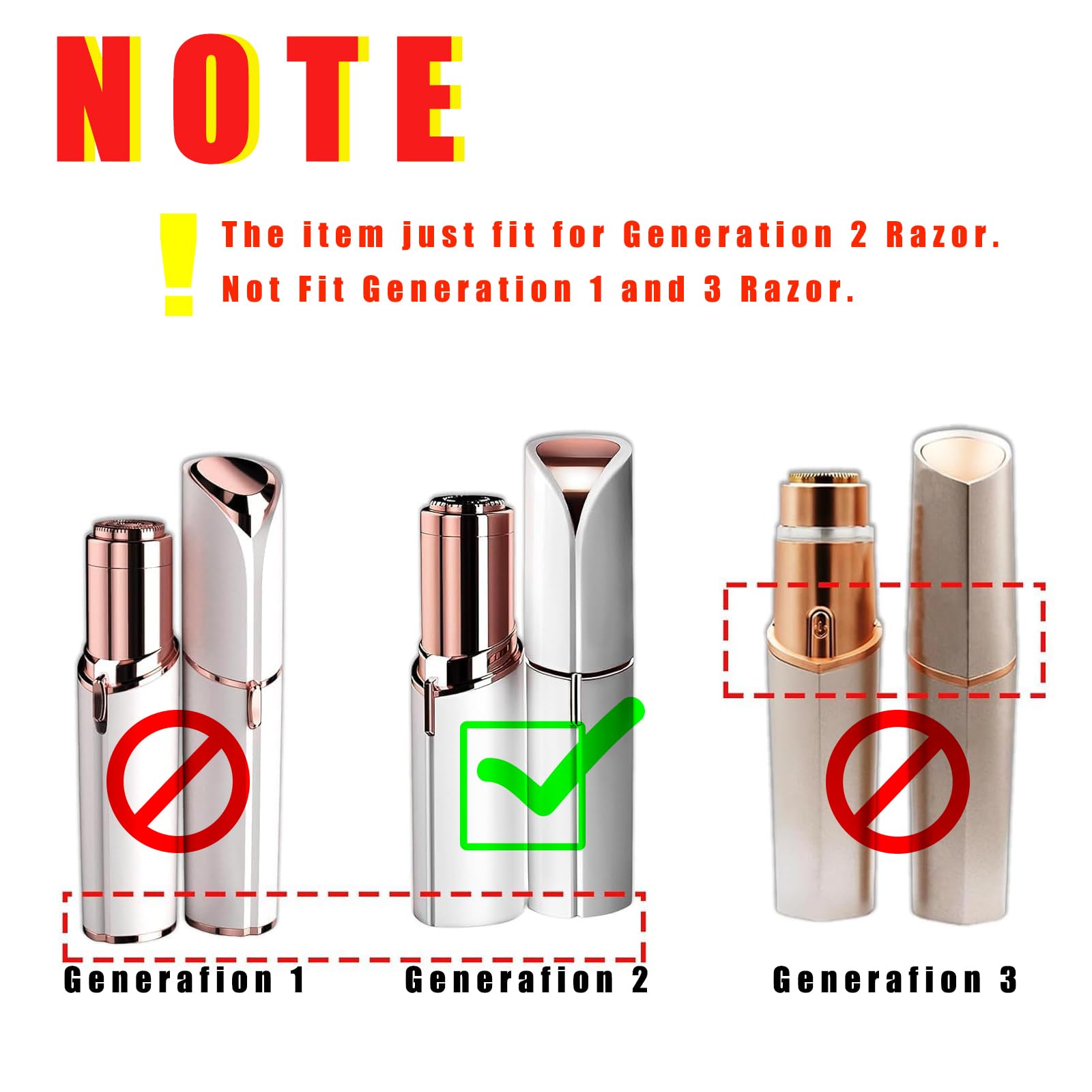 Gen 2 Replacement Heads for Flawless Facial Hair Remover - Facial Hair Removal Replacement Heads for Women,for Finishing Touch Flawless Hair Removal Gen 2(2 Pack)