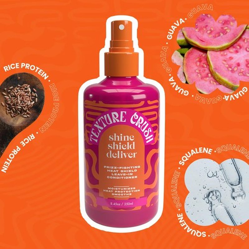 Texture Crush Frizz-Fighting Leave-In Conditioner, Moisturizing, Heat Protecting, Humidity-Resistant formula with Guava Oil, Hair Repair Formula for Detangling, Smoothing and Frizz Control