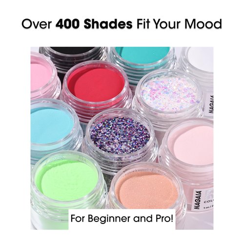 Premium NAGAIA Glacial Blue Dip Color Nail Dipping Powder, Chip Resistant, No Clumps, No Bumps, Salon & Home Use, No UV Curing Needed
