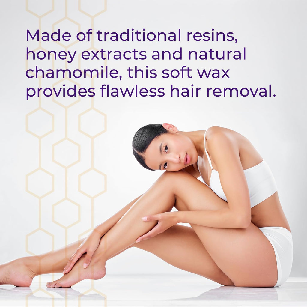 Honey & Chamomile Soft Wax, 13.52 oz Perfect for your chest, back, legs, and other large areas of your body. (Made in Italy)