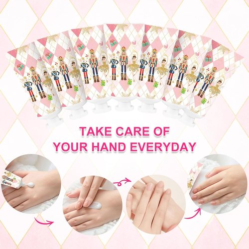 Piuaeue 50 Pcs Christmas Hand Cream Set Christmas Hand Lotion Bulk Travel Size Winter Scented Hand Lotion for Women Mom Girls, Unique Christmas Stocking Stuffers (Nutcracker)
