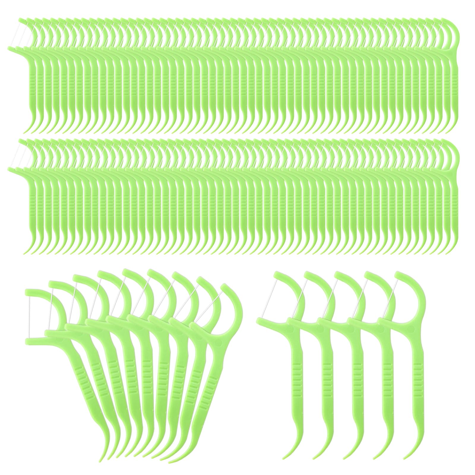 Bulk Floss Picks Dental Floss Sticks Bulk for Teeth, Floss Picks Dental Floss Picks Bulk for Family, Travel, Braces & Sensitive Teeth Dental Hygiene Essentials (500,Black)