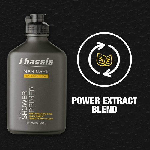 Chassis 5-in-1 Shower Primer - Men’s Anti-Chafing Gel & Deep-Cleansing Body Wash
