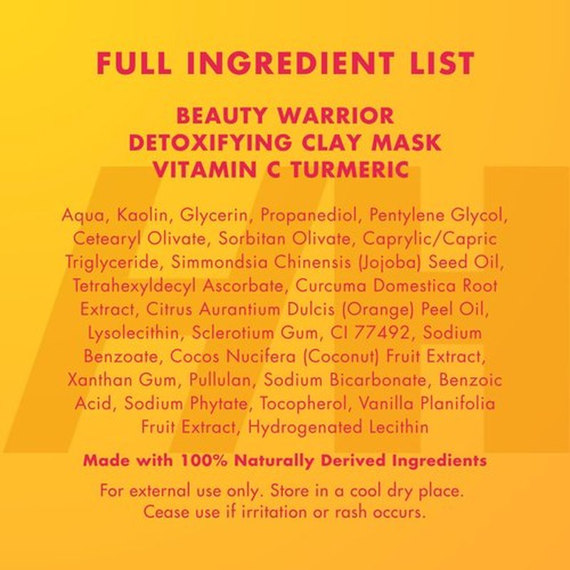 Handmade Heroes Vitamin C Turmeric Clay Mask – Facial Treatment Mask for Brightening Dark Spots, Detoxifying & Radiance – Deep Pore Cleansing for Dull, Uneven Skin