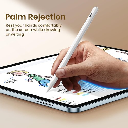 Hastraith Stylus Pen for iPad | Fast 13-Minute Charge, Tilt Sensitivity & Palm Rejection | Compatible with iPad 6-11" & Air/Mini