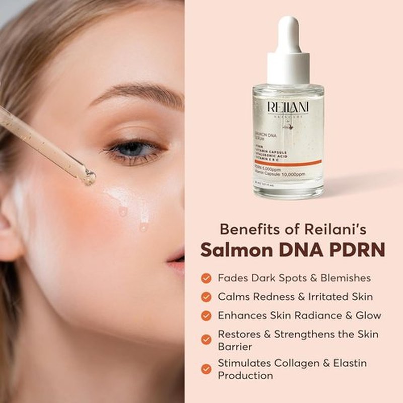 PDRN Salmon DNA Serum - Anti-Aging Hydrating Face Serum with Hyaluronic Acid & Vitamins - 1 Fl Oz