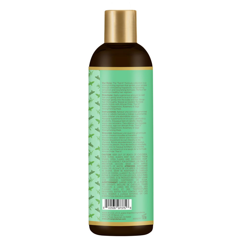 African Pride Feel It Formula Strengthening Shampoo - 12 fl oz