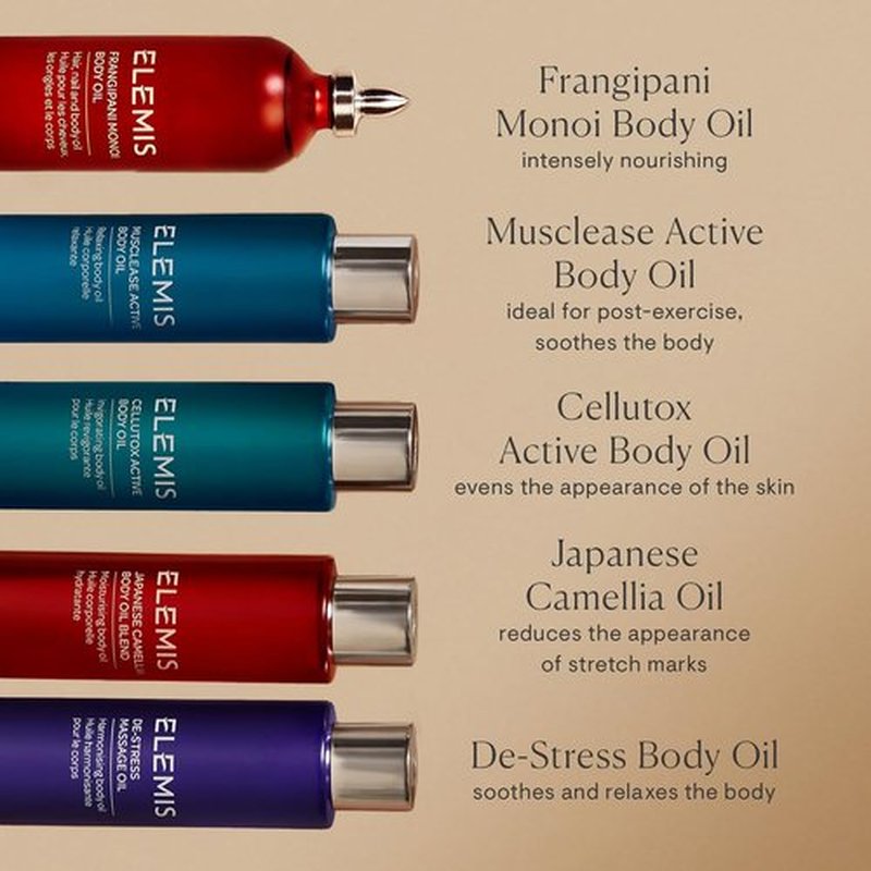 ELEMIS De-Stress Massage Oil - Nourishing Essential Oil Blend for Relaxation & Calm | 3.3 Fl Oz