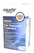 Equate Extra Strength Hair Regrowth Treatment For Men, Minoxidil Topical Solution USP, 5% Three Month Supply 2 FL OZ.