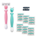 Hocmos Razors for Women Sensitive Skin，6 blade Lady Shaving Razor for Women, Women’s razors for Shaving Including 1 Travel Razors for Women with 19 Blade Refills