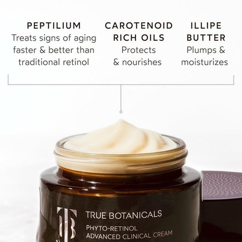 True Botanicals Phyto Retinol Advanced Clinical Cream - Anti-Aging Serum | Natural Retinol Alternative | Reduces Fine Lines & Wrinkles | 1.7 fl oz | 50 ml