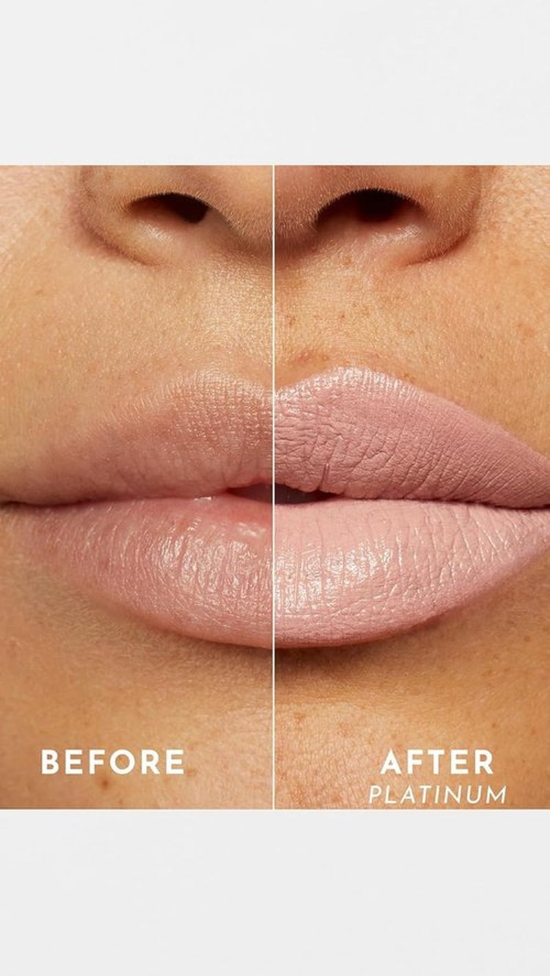 Lawless Forget The Filler Lip Plumping Satin Cream Lipstick - Platinum, 0.1 Ounce | Smooths Lines