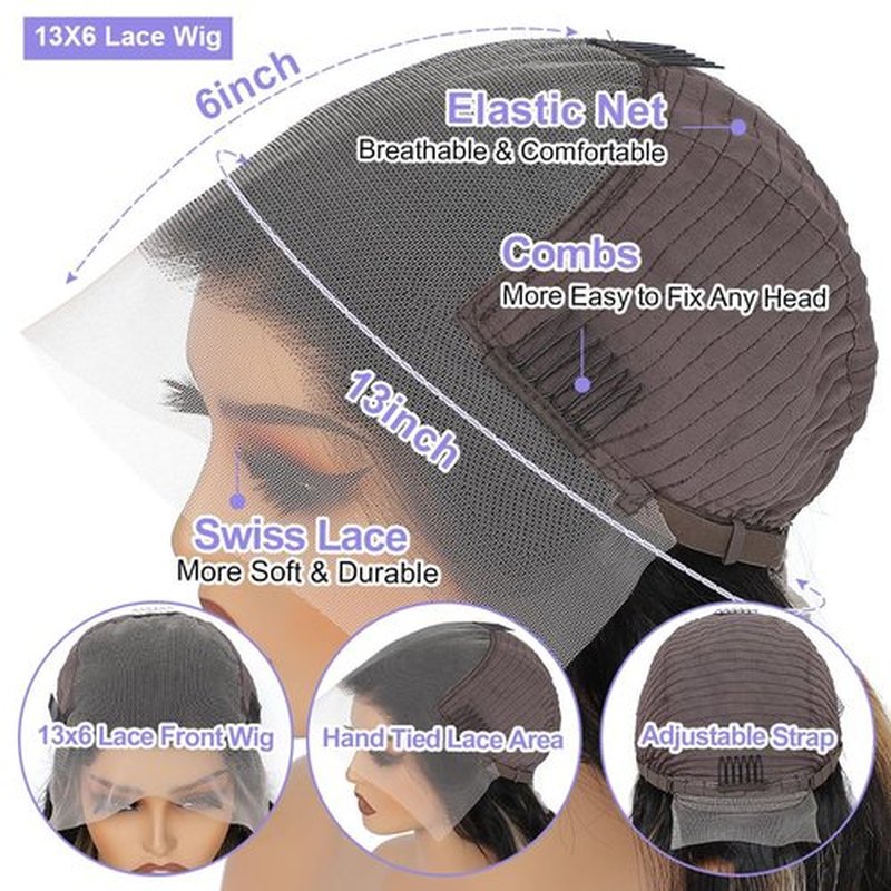Aveiyce 13x6 1b/27 Highlight Ombre Balayage Lace Front Wigs Human Hair Black and Blonde Body Wave HD Transparent Lace Frontal Wig Pre Plucked with Baby Hair for Black Women 180% Density Wig 20 Inch