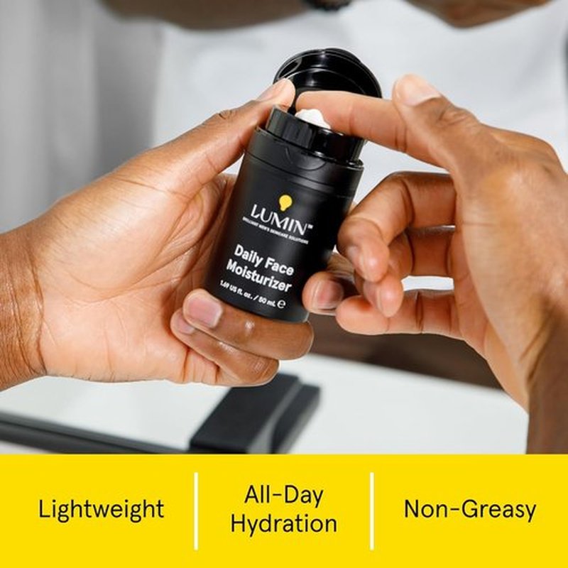 Lumin Daily Face Moisturizer for Men - Lightweight Hydrating Cream with Niacinamide | 50ml
