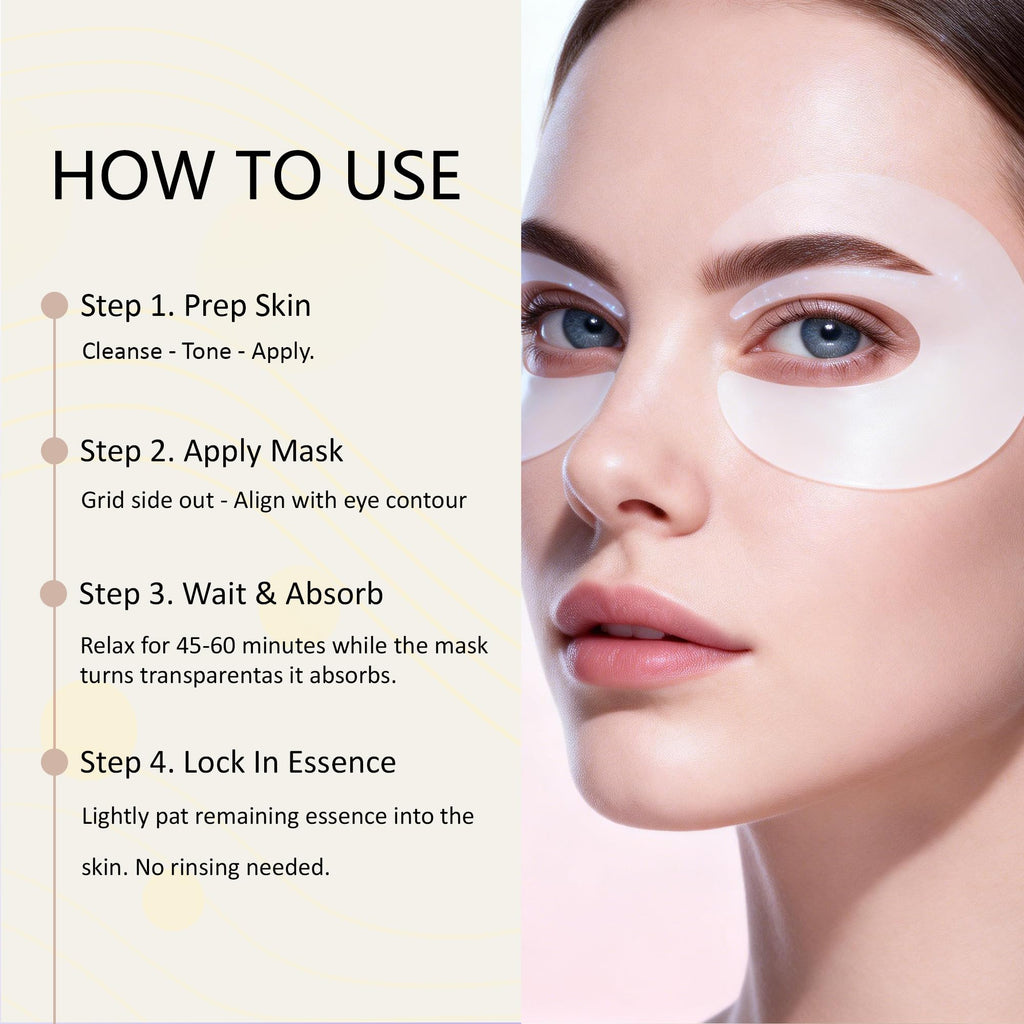Skulta Deep Peptide Eye Mask, Aurova Beauty Eye Mask, Eye Mask with Bio-Collagen Peptide Complex & Vitamin C (1Set/12 Patch)