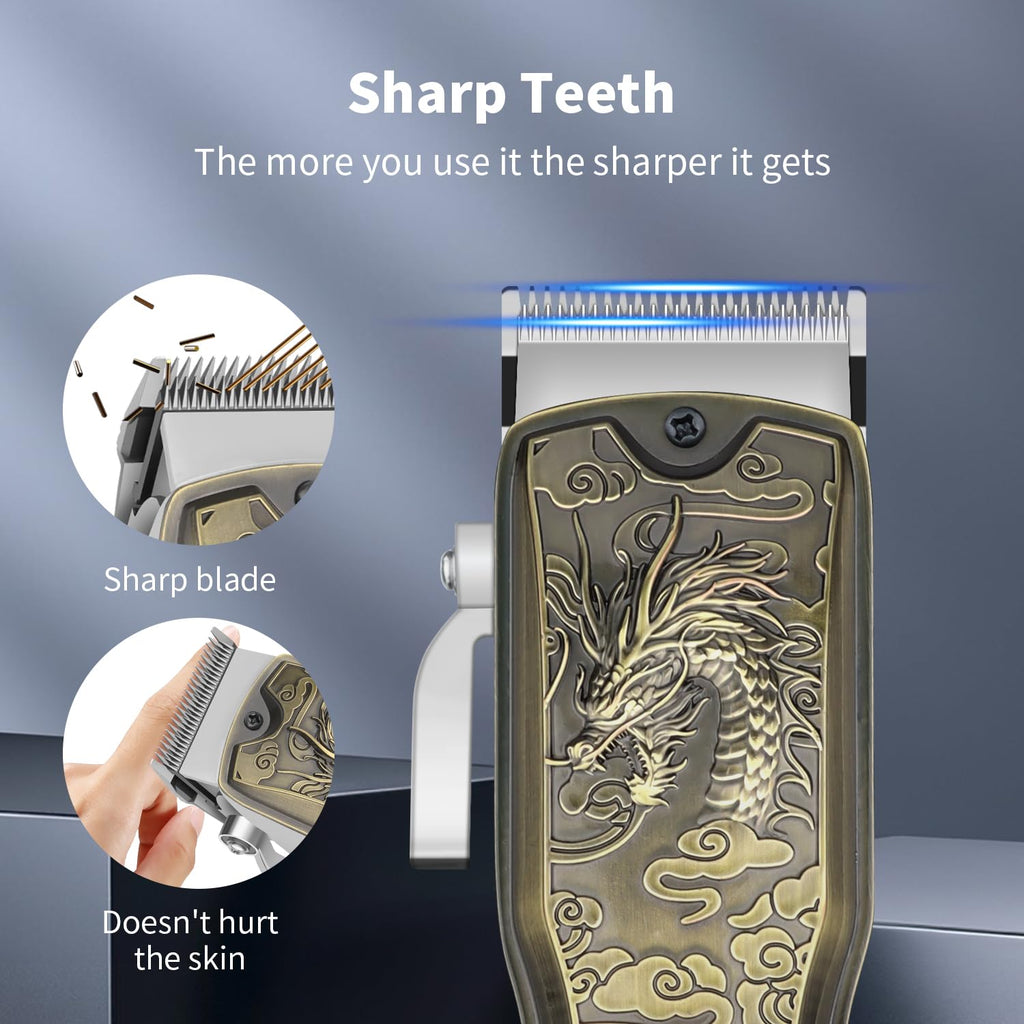 HIENA PRO Professional Hair Clipper for Men, Electric Barber Clippers, Rechargeable Cordless Hair Cutting Clippers, Men's Hair Cutting Tools(Bronze)