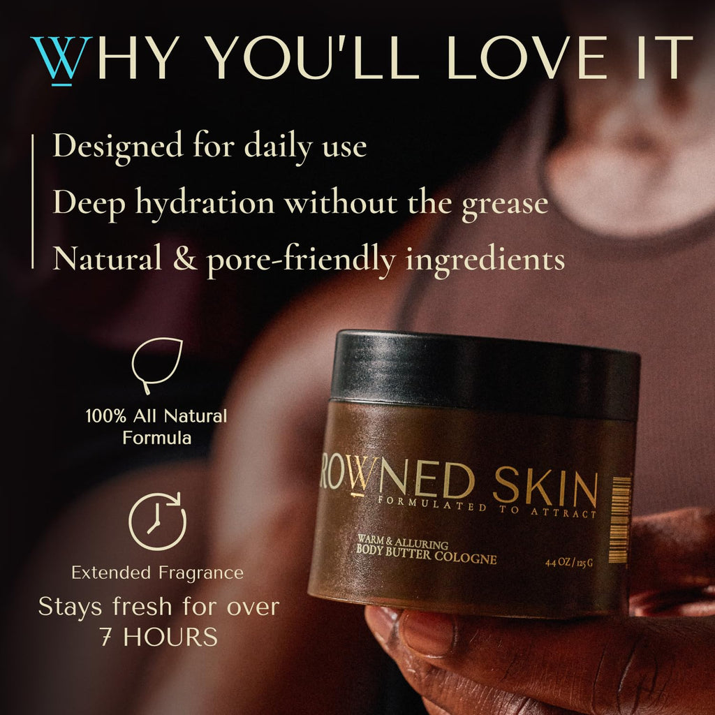 Crowned Skin Reign, King, and Monarch Body Butter Cologne Bundle | As Seen On Shark Tank | Skin Care Set with Warm, Nautical, & Spicy Scents | Natural Shea & Mango Butters | All-Day Fragrance