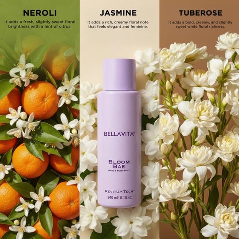 Bellavita Luxury Bloom Bae Hair & Body Mist - Sweet Floral Spray | Long-Lasting Hydrating Perfume | 8.12 fl. oz.